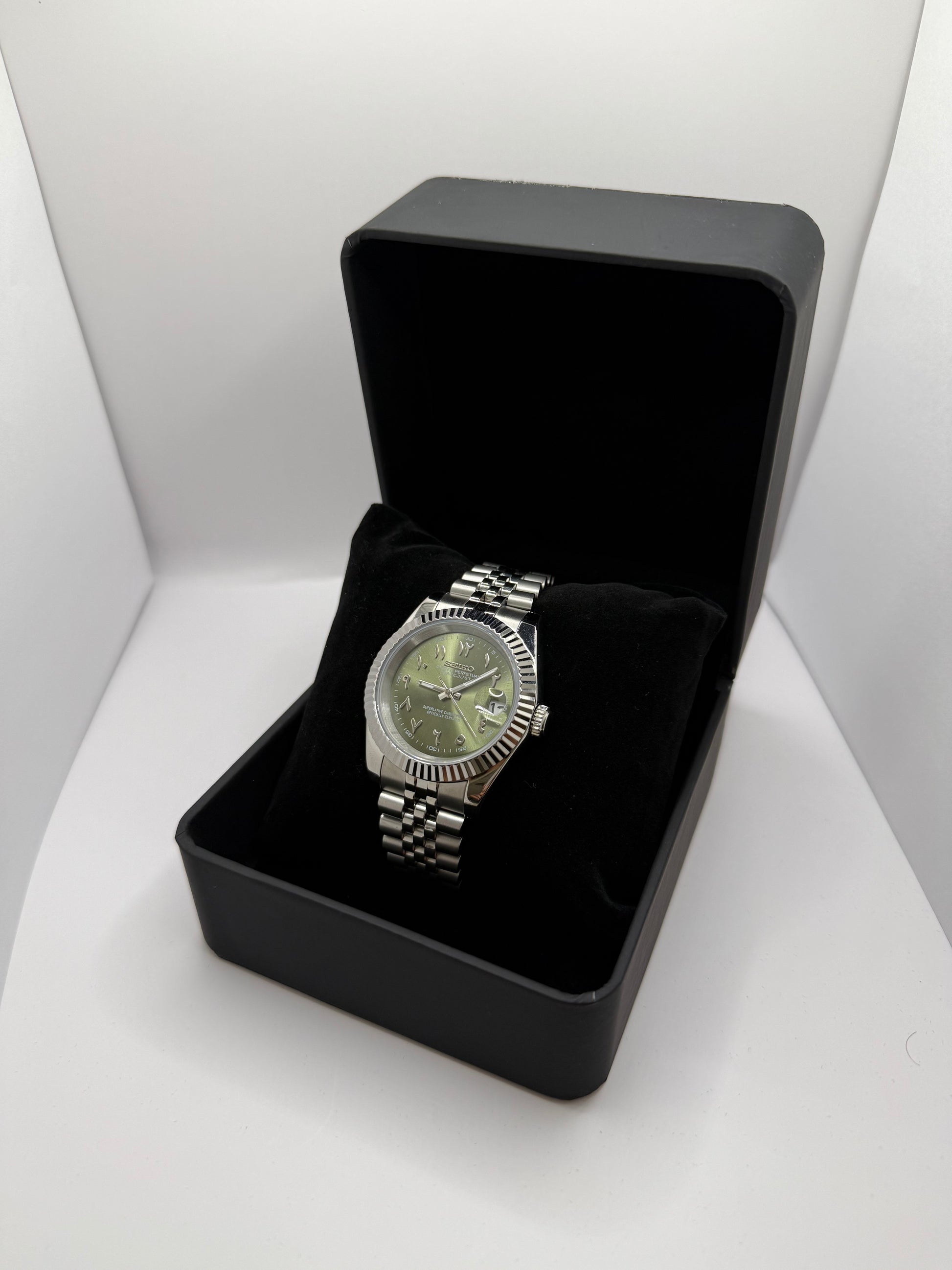 Seiko Arabic Olive Green Dial Mod